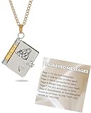 37JEWELRY To My Granddaughter Book Necklace, Graduation Sweet 16 Birthday Gifts for Granddaughter from Grandma Grandpa, Heart Locket Pendant Necklace for Women with Gift Box