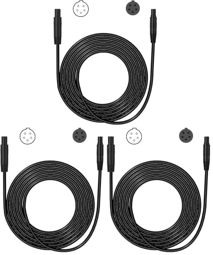 Image of Dash Cam Rear View Backup Camera Reverse Car Recorder Cable 5 Pin Extension Cord (5 pin 16.5ft) (Pack of 3)