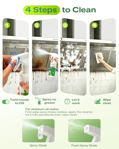 Image of Kitchen Appliance Degreaser Cleaner, Foam Sprayer, 10.1 Fl Oz