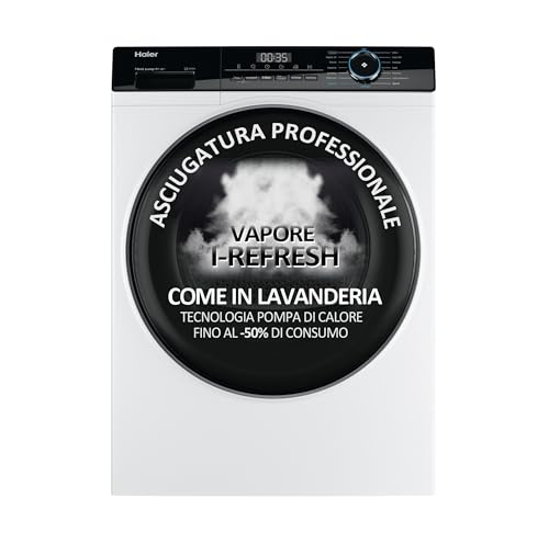 Haier I-Pro Serie 3 Asciugatrice 9 Kg a Pompa di Calore, Libera...