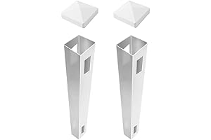 Line Post for 6 ft.(72") Height Vinyl Garden Fence Caps Included