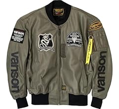 ★限定 VANSON VSE24101W MA-1 ナイロンジャケット XL Amazon.co.jp: [バンソン] VSE24101W バイクウェア MA-1