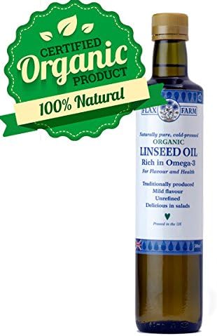 Naturally Pure Organic Cold-Pressed Linseed Oil 500ml (1 Bottle)