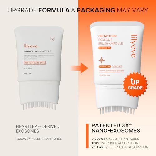Image of lilyeve GROWTURN Hair Growth Serum with Built-in Brush, Heartleaf-Derived Exosomes to Revitalize, Scalp Massager, Korean Hair Care, 3.38 fl. oz. (New)