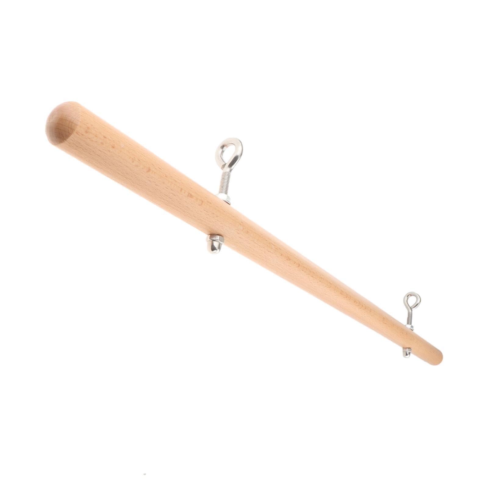 Pilates Roll Down Bar Accessorio Pilates Barra di Resistenza in Legno E Acciaio con Ganci Bastone per Allenamento Multifunzionale Adatto per Casa