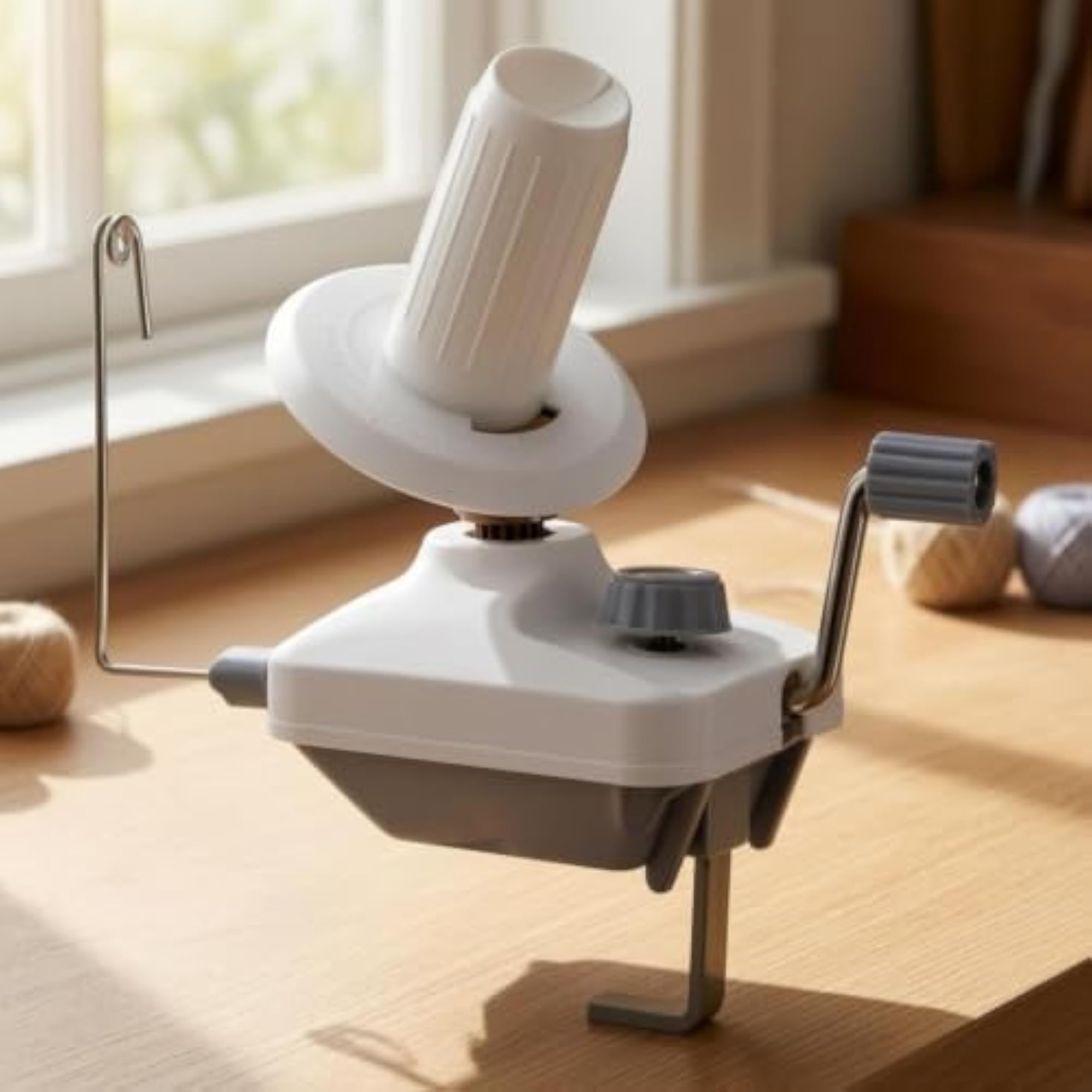 Manual Yarn Ball Winder with Tabletop Clamp