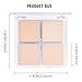 HHLTOH 4 Colors Light Beige Nude Pink Ivory White Eye Shadow Powder Palette Makeup, Neutral Matte Shimmer Quad Eyeshadow Palette for Women Highly Pigmented Waterproof, paleta de sombras de ojos, Vegan
