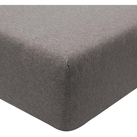 Sábana bajera 100% algodón Sleepdown Jersey Melange Burnt Taupe doble Cover