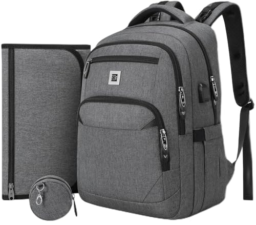 Image of UKEIN Diaper Bag Backpack, Multi function Baby Bag with Portable Changing Pad, Pacifier Holder,Diaper Bags with USB Charging Port,Perfect Baby Shower Gifts for Mom, Dad, Newborn