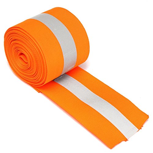 Silver Reflective Tape Strip Sew Synth Fabric 3 Meters