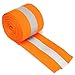 Silver Reflective Tape Safty Strip Sew on Lime Synth Fabric 3 Meters - Orange