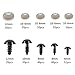 OFNMY 180 pcs 6-12mm Black Plastic Safety Eyes with Washers for Doll, Puppet, Plush Animal Making, Teddy Bear