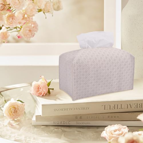 CRAFTYMELODY 2 Stück Rechteckige Taschentuchbox Hülle Taschentuchhalter Antiquitäten Kunstleder Serviettenhalter Serviettenorganizer