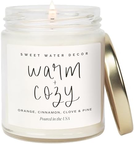 Sweet Water Decor Warm and Cozy Candle - Pine Cinnamon & Fir Wint...