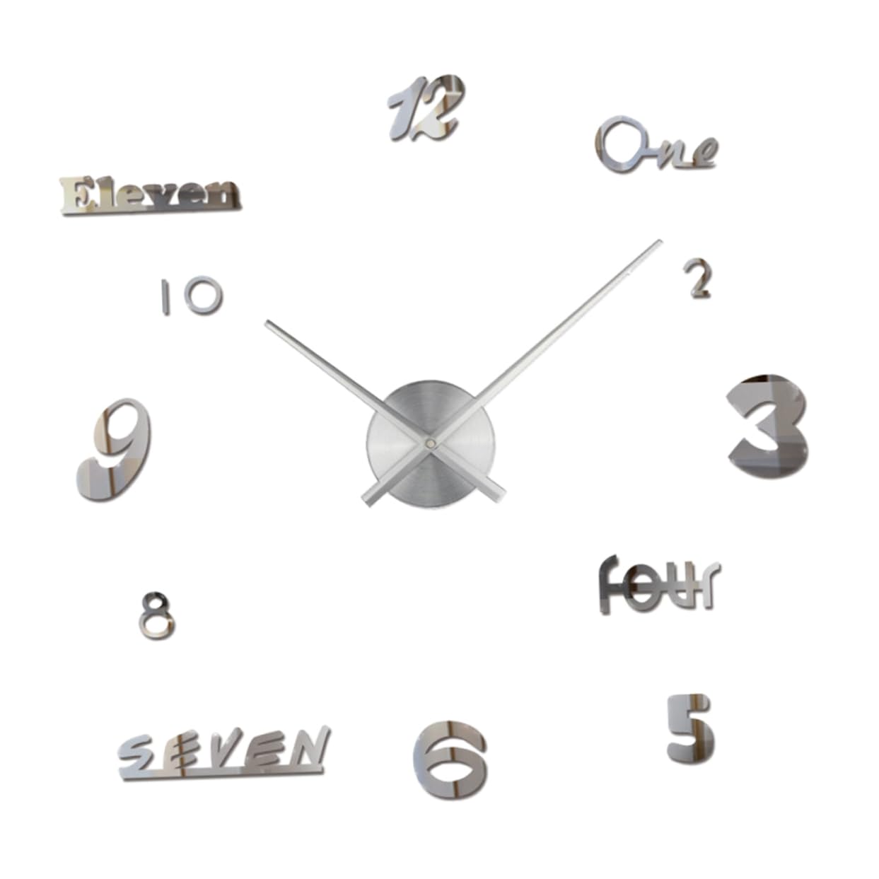 Grande horloge silencieuse et moderne à monter soi-même pour personnaliser sa décoration
