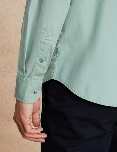 Image of Amazon Brand - Symbol Men's Solid Slim Fit Cotton Casual Shirt | Plain | Full Sleeve | Summer (Available in Plus Sizes)