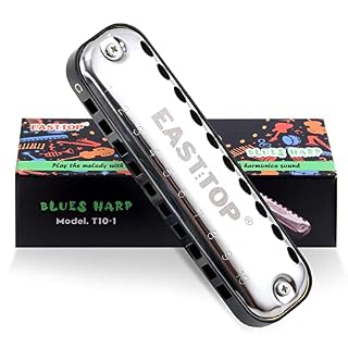 EAST TOP Harmonica Junior, Bord Arrondi en Douceur 10 Trous C Key Blues Orgue à Bouche Harmonica pour Enfants et Enfants… - Les Beatles, Paul McCartney, John Lennon, RIngo Starr, George Harrison