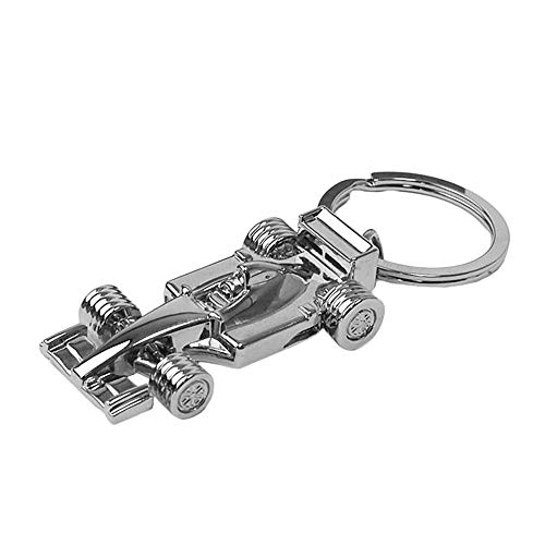 Porte-clefs 10cm métal. courses de compétition automobile d'argent 6cm. luminosité Cover