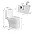 Macerating Toilet with Macerator Pump for Basement Upflush System, One-Piece Elongated Bowl, Sewerage Sewage Pump with 4 Inlets for Toilet Kitchen Basin Shower Waste Water Disposal, 23 ft. Vertical