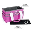 JJRING Craft Organizer Tote Bag, Art Storage Caddy with Multiple Pockets, Deep Red Sewing Bag for Art, Craft, Scrapbooking, School, Medical, and Office Supplies Storage #3