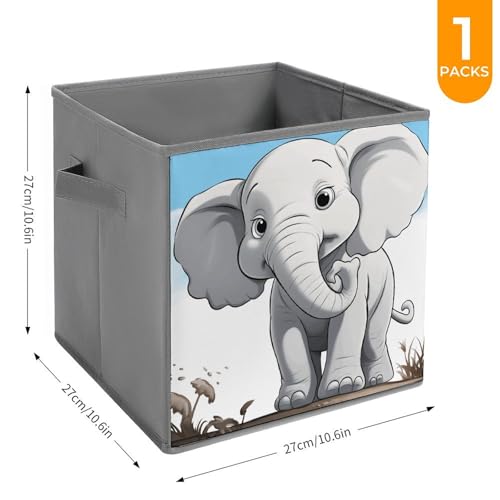 Boîtes de rangement pliables éléphant blanc pour ordonner la chambre bébé