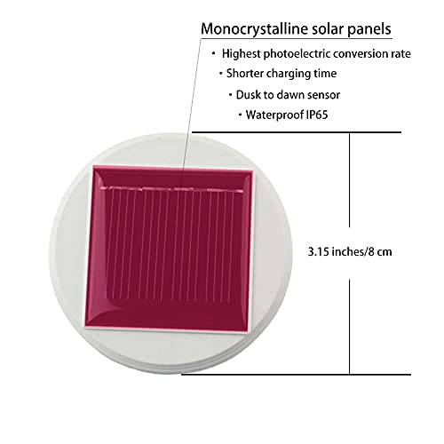 Color Changing Solar Powered Glass Ball Garden Lights, Aukora Solar Lights Outdoor, Led Night Lights Indoor For Room Decor, Solar Table Lights Waterproof For Patio Garden Decor, Ideal Gift(Pink Glass) #TOP5