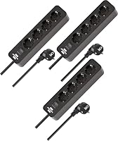Brennenstuhl 3er Set Ecolor Steckdosenleiste 4-Fach, 1,5m Kabel – Ansicht 1