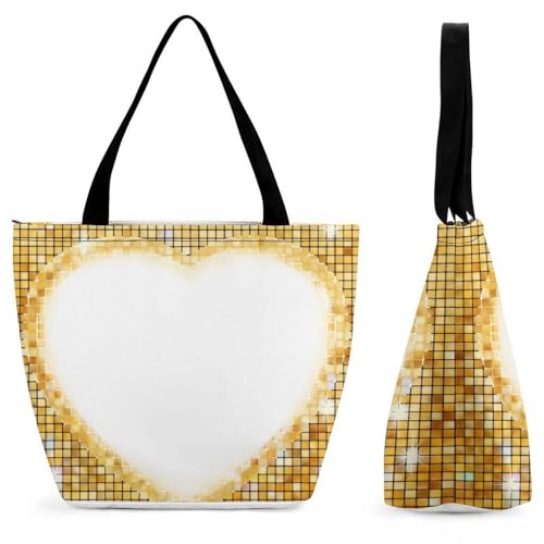 Sac à main pour femme Amour Doré grand format 28.5x18x32.5cm