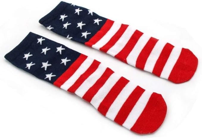 Mealah Kids American Flag Socks Toddler Girls Boys Independence Day 4th of July Soccer Socks