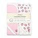 Zutano Hooded Baby Towels, Organic Cotton Baby Bath Towel, Ultra Soft and Absorbent Baby Towel for Newborn and Infant | Girl, Boy, and Unisex Towel Set, Strawberries, 2-Pack