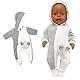 Miunana Kleidung Outfits für Baby Puppen, Puppenkleidung 43-48 cm (Elefant)