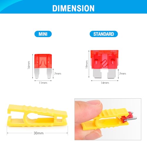 Image of Nilight 180 Pcs Automotive Blade Fuse Kit Standard Mini Fuse Assortment | with Fuse Puller & Circuit Tester 5A 7.5A 10A 15A 20A 25A 30A 35A 40A Essential Replacement Fuses for Cars Trucks SUVs