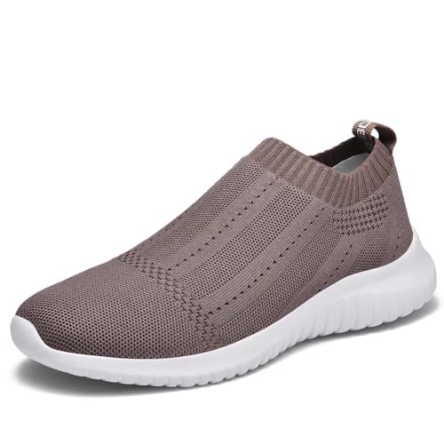 Image of konhill Women's Casual Walking Shoes Breathable Mesh Work Slip-on Sneakers