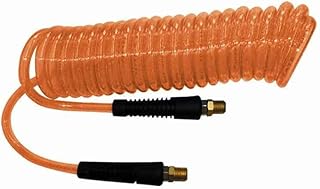 LEFITPA Replacement Orange Polyurethane Recoil Hose 1/4 Inch x 10 feet Solid Fittings for Interstate Pneumatics HR44-010