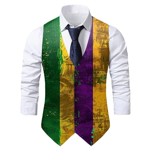 Gilet sans manches imprimé carnaval WWricotta pour homme