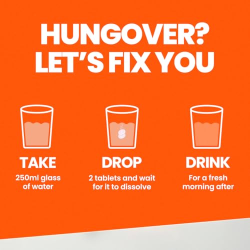 Image of Fast&Up NightOut | 4 Effervescent tabs | Instant Hangover Relief | Helps detoxify liver | Rapid hydration & energy | Helps prevent Hangover | Zero sugar | Orange Flavour