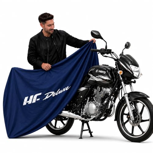 Image of Kayme Motorcycle Cover Waterproof Heavy Duty All Weather, Quad 4 Wheeler Cover Sun Rain Snow Protection (Blue, HF Deluxe)
