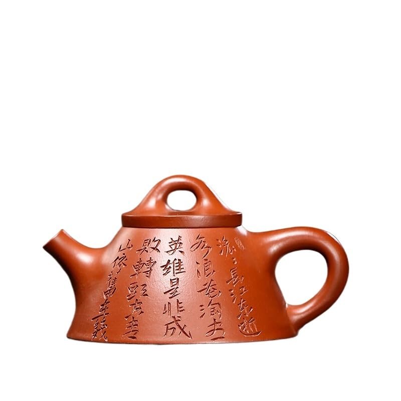 Tetera hecha a mano de 130 ml, de arcilla morada, hecha a mano, con colador, juego de té Zisha, tetera de cerámica multifuncional para preparar té de hojas
