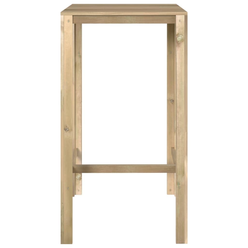 Stół barowy z impregnowanego drewna sosnowego, 60 x 60 x 110 cm, kwadratowy, do ogrodu, na taras, trwały, odporny na korozję, wszechstronne zastosowanie