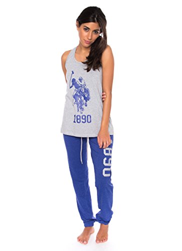US Polo Assn. Womens 2 Piece Printed Racer Back Tank & Long Pant