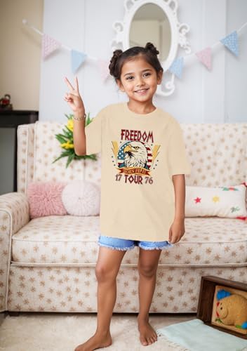 4th of July Shirts Toddler Girls Boys American Flag Shirts Kids Patriotic Independence Day Outfit 5-12 Years4