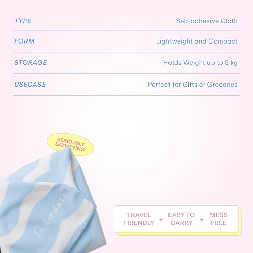 Image of 52 Sundaze Magic Wrap | Self-Adhesive Reusable Cloth for Bundling Skincare & Essentials | Washable & Travel-Friendly | Portable Cosmetic Bag | Makeup Bag | Multi-Purpose Storage Wrap Cloth | 50x50cm