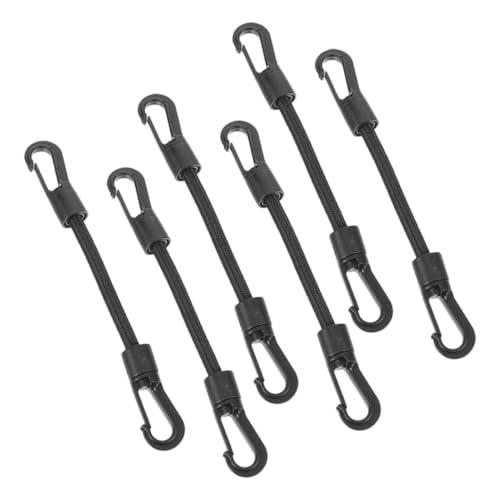 TOGEVAL 6pcs Elastic Hook Straps Multi Function Tie Down Straps for Outdoor Camping Kayaking and Daily Use Durable Elastic Tie Down Straps with Hook for Secure Buckle Holding