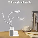 SCNNC LED Desk Lamp 5W White with Phone & Pen Holder, 3 Modes and 3 Brightness Dimmable, LED Touch USB Rechargeable Bedroom Table Light, Portable Desk Lamp for Home Office Work Study - Image 5