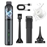 NOVARHOME Car Vacuum Portable with 16000Pa Powerful Suction, Handheld Vacuum Cordless Rechargeable Blow & Suction 4 in 1, Small Vacuum Cleaner for Car, Home, Office, Outdoor (Grey)