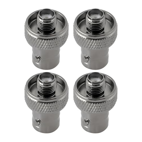 YINETTECH 4 adaptadores BNC hembra a SMA macho para radios con un conector de antena SMA macho empotrado compatible con Quansheng compatible con Beofeng compatible con radios Radtel