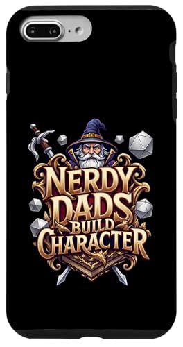 Nerdy Dads Build Character Funny RPG Dice Tabletop Gamer �X�}�z�P�[�X iPhone 7 Plus/8 Plus �p
