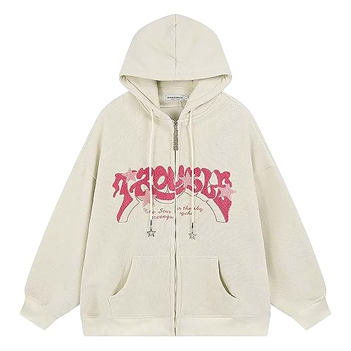 Generisch Sudadera con capucha para hombre 3D, impresión digital, ropa de calle, deportes, moda, conjunto de tendencia con cremallera Y2K, sudadera con capucha gótica, punk, jersey cómodo, holgado