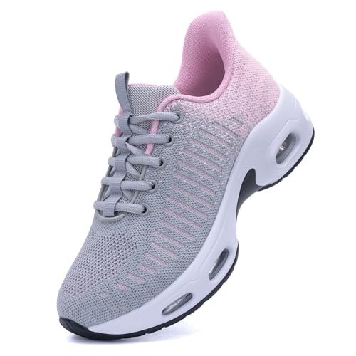 Image of Womens Slip On Tennis Sneakers Walking Running Shoes Easy to Wear