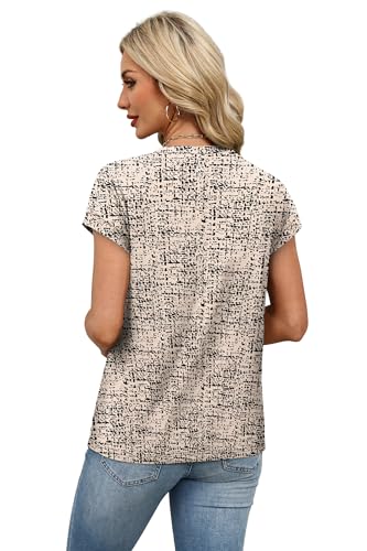 Image of Alaroo Womens Summer Tops Short Sleeve Shirts Crew Neck Tshirt Cute Trendy Tunic Blouses (S-3XL)